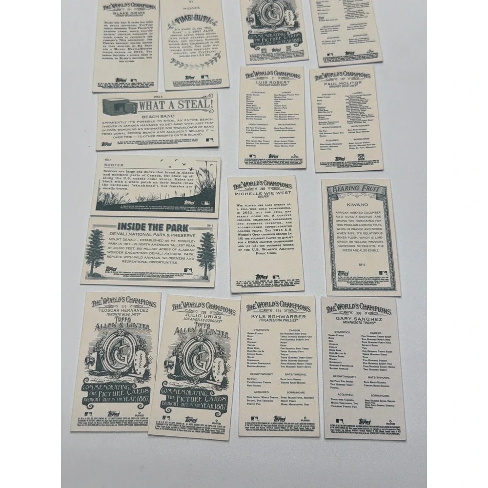 2022 Topps Allen & Ginter Baseball Card Lot 20ct Sandberg Robinson‎ Schwarber SP